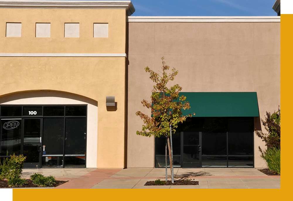Commercial Building with tint