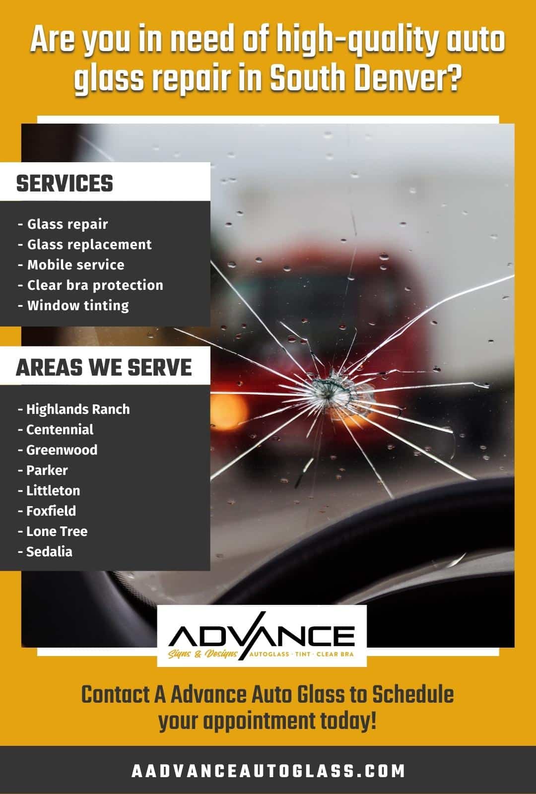 infographic about auto glass services
